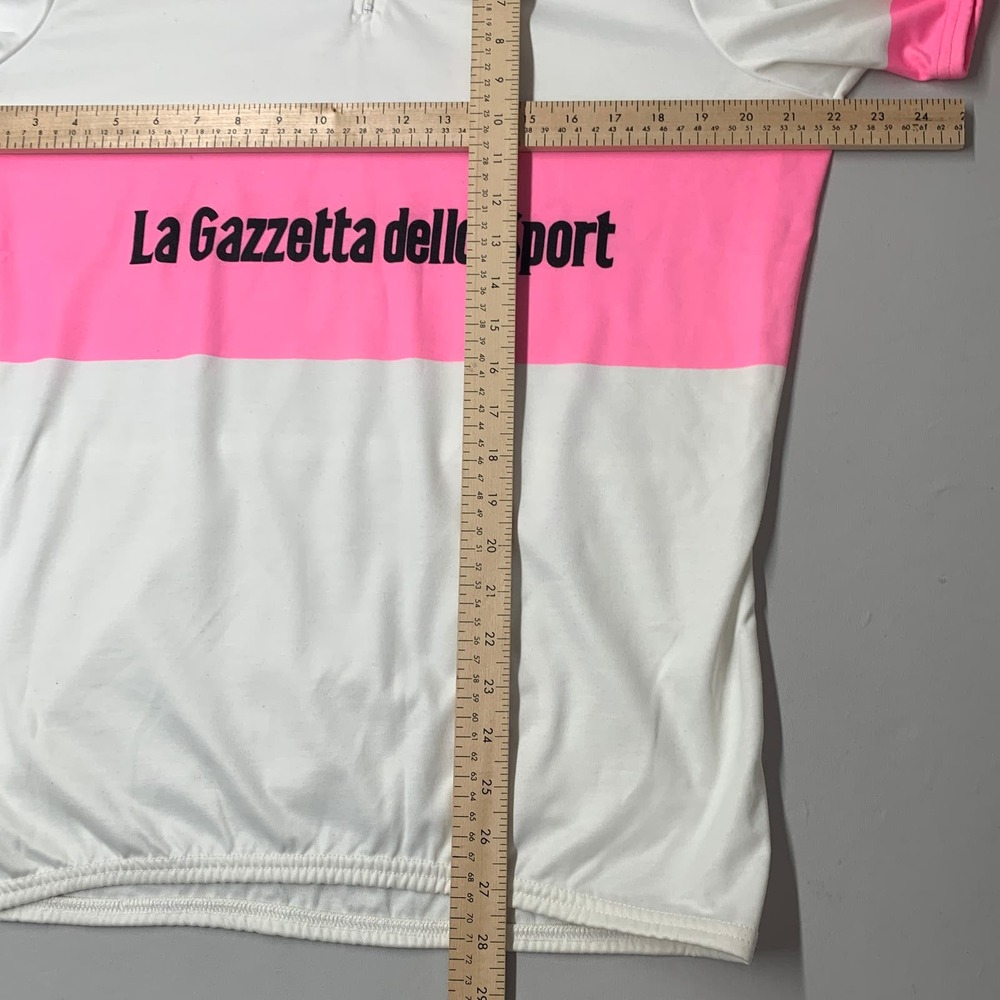Castelli Sport Italia Men Cycling Jersey XL White Pink La Gazzetta Dello Sport - Picture 7 of 10